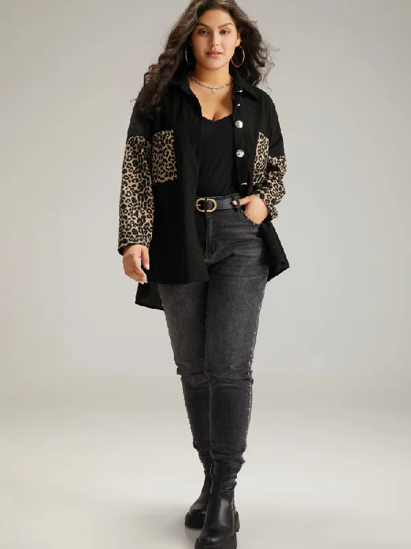 leopard-patchwork-contrast-pocket-button-up-coat