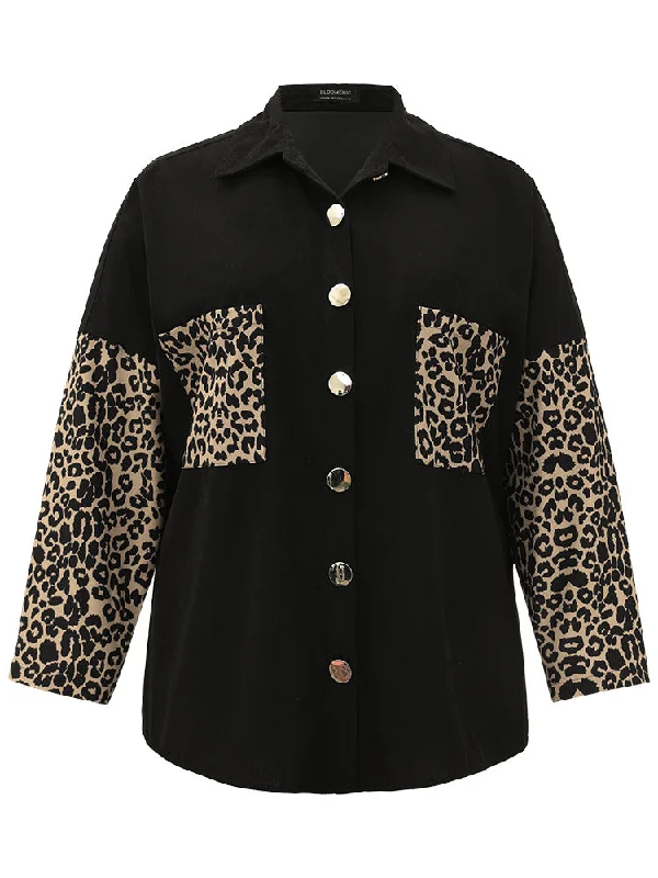 leopard-patchwork-contrast-pocket-button-up-coat