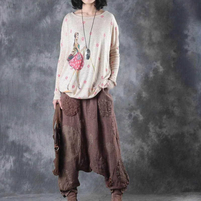 light-knaki-casual-linen-pants-oversize-patchwork-wide-leg-pants