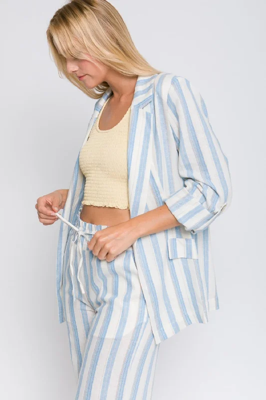 love-tree-linen-woven-striped-blazer