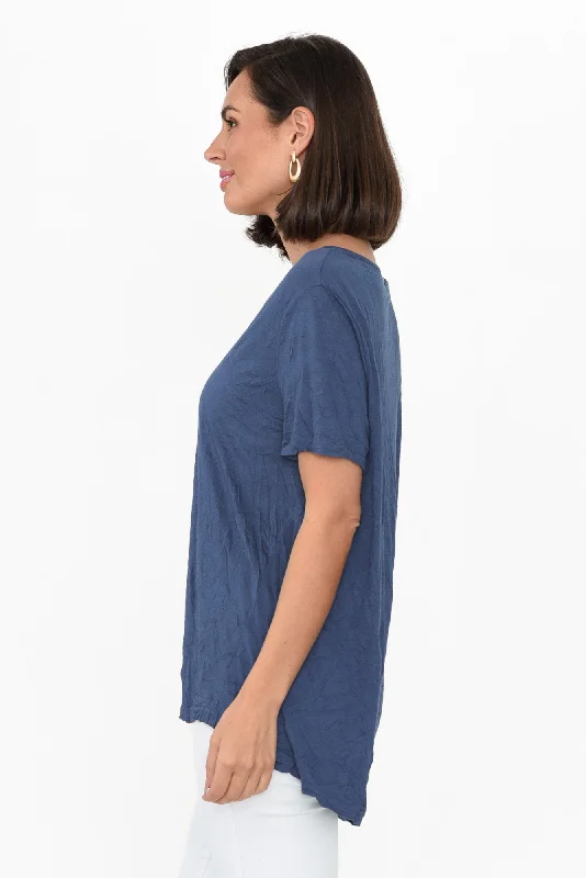 marley-navy-cotton-short-sleeve-top