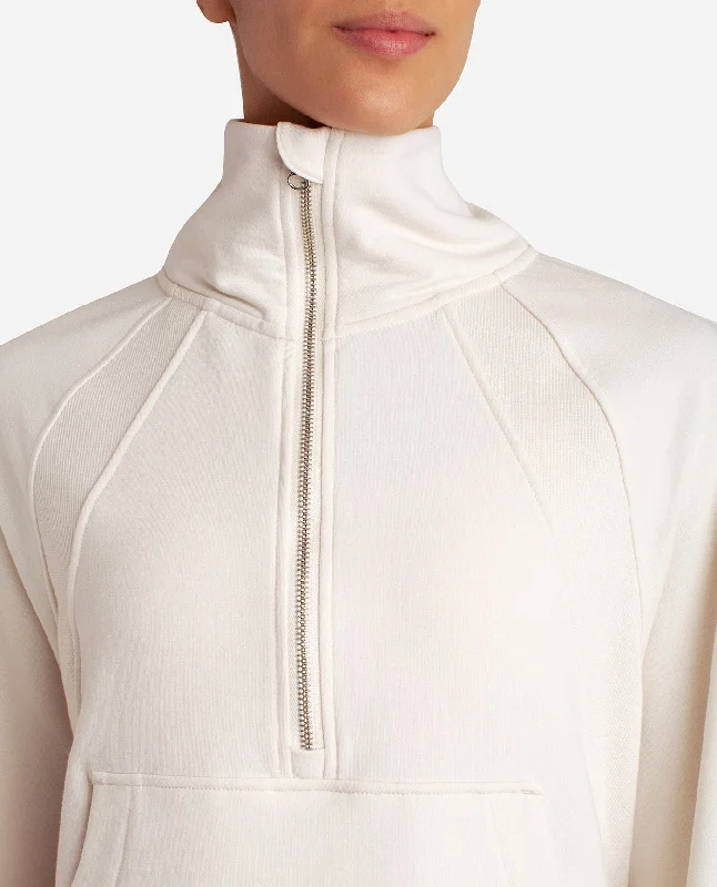 mixed-rib-half-zip-jacket