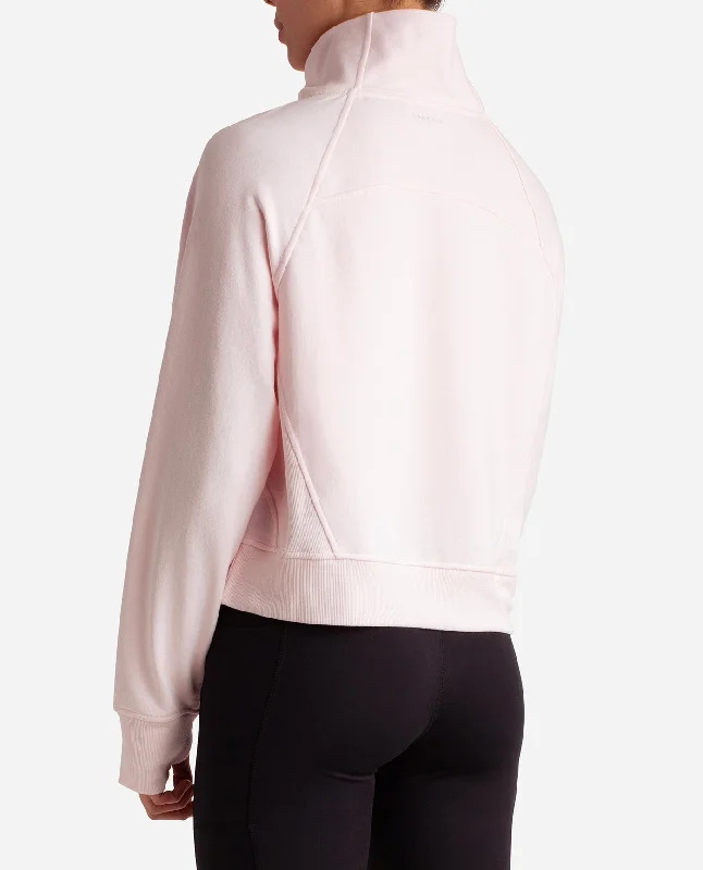 mixed-rib-half-zip-jacket