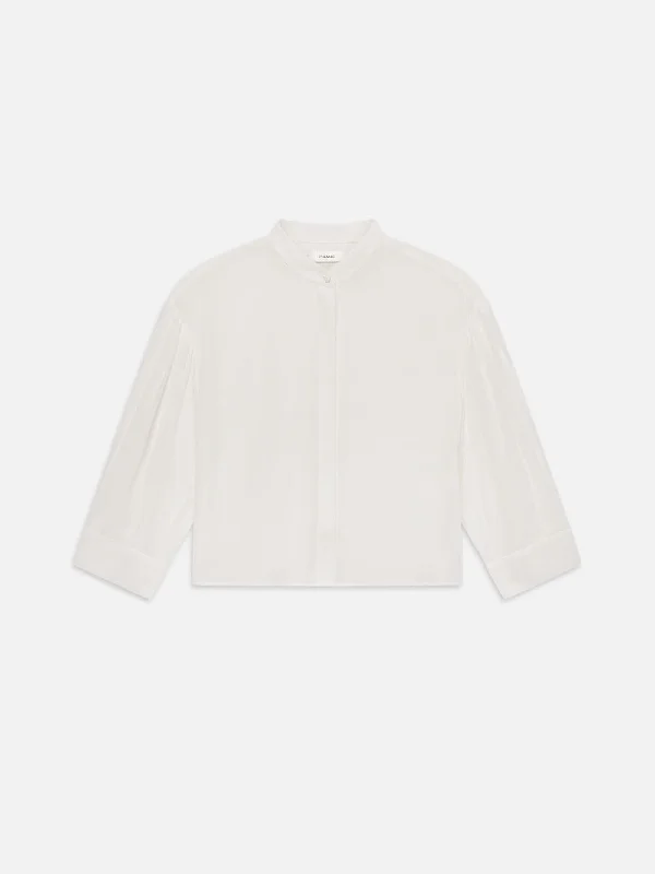 Modern Puff Sleeve Shirt -- White