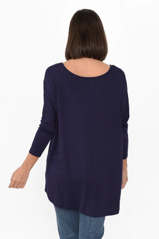 navy-milan-3-4-sleeve-top