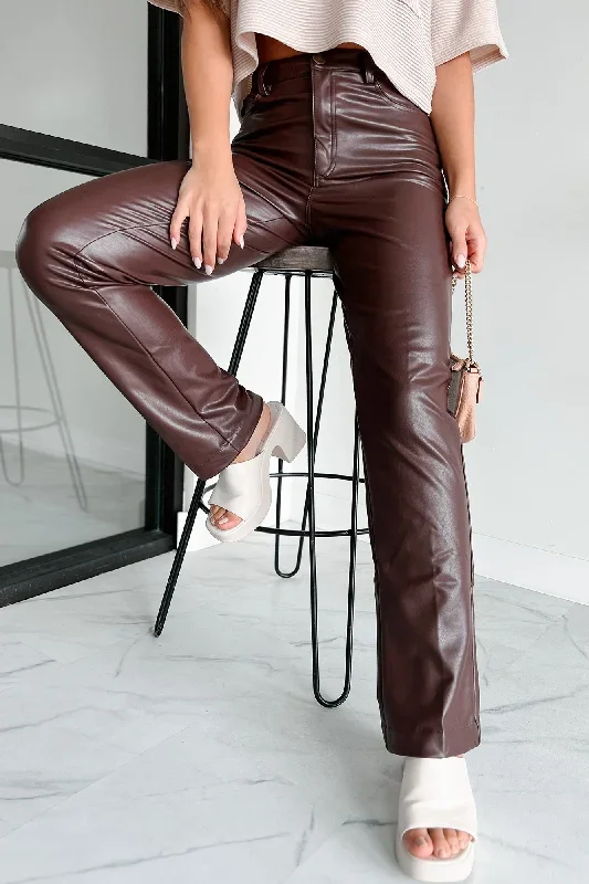 Now Or Never Faux Leather Pants (Java)