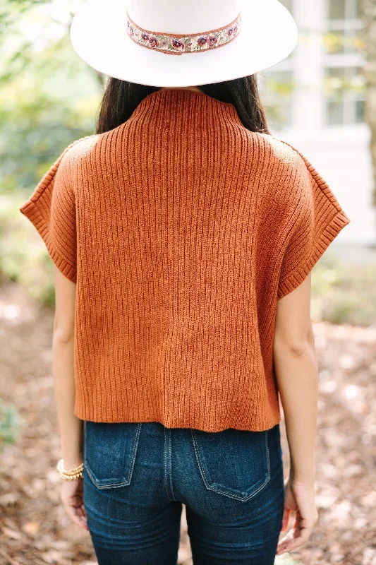 open-your-mind-rust-orange-short-sleeve-sweater