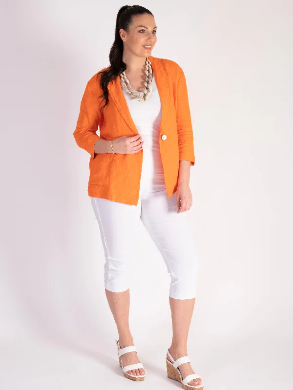 orange-linen-jacket-with-lace-back-panel