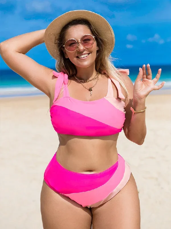 Pink Curves Stunning Plus Size High Waist Bikini