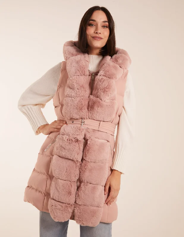 Faux Fur Detail Gilet