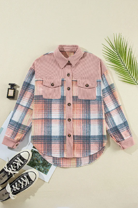 plaid-button-up-long-sleeve-shacket