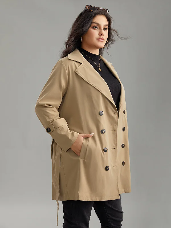 plain-double-breasted-lapel-collar-belted-coat