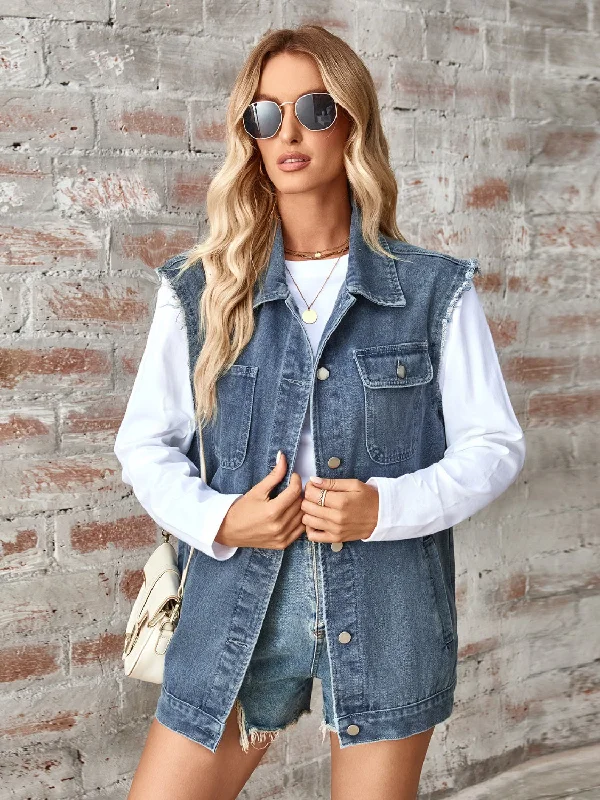 raw-hem-sleeveless-button-up-denim-jacket