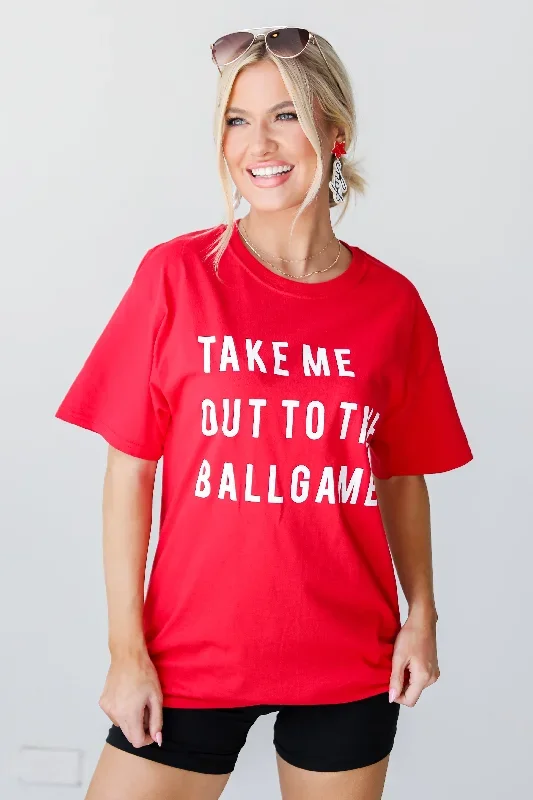 red-take-me-out-to-the-ballgame-tee