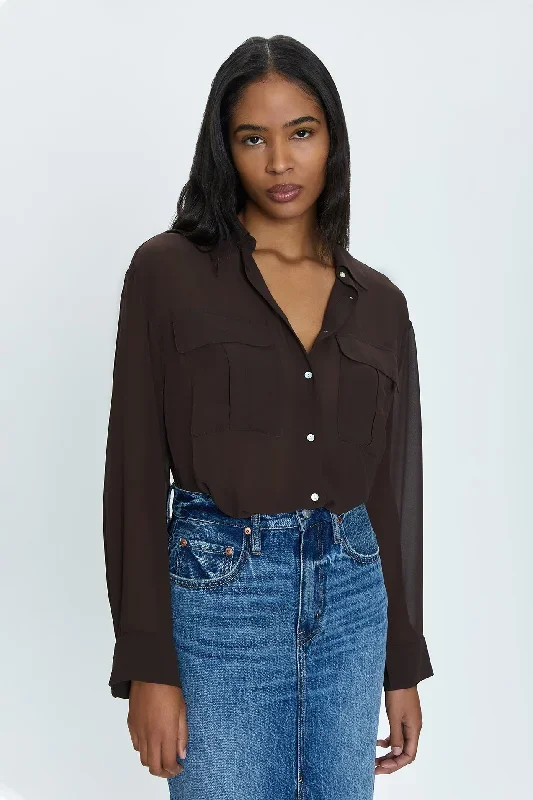 Reese Sheer Shirt - Dark Roast