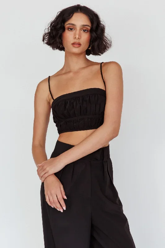 regal-ruched-cami-crop-top-black