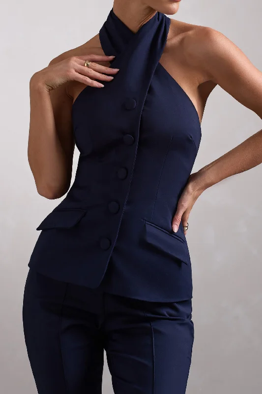 remi-navy-cross-halter-neck-tailored-sleeveless-blazer-top-cl128290015