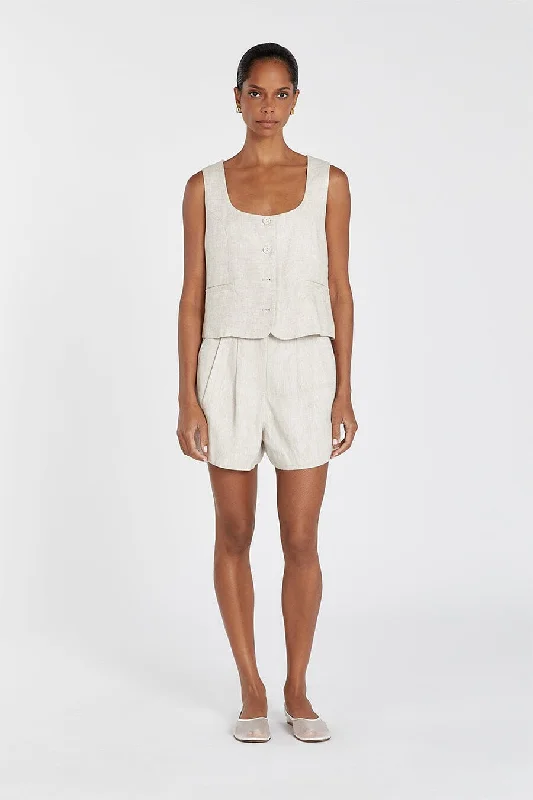 RHYHE NATURAL LINEN SHORT