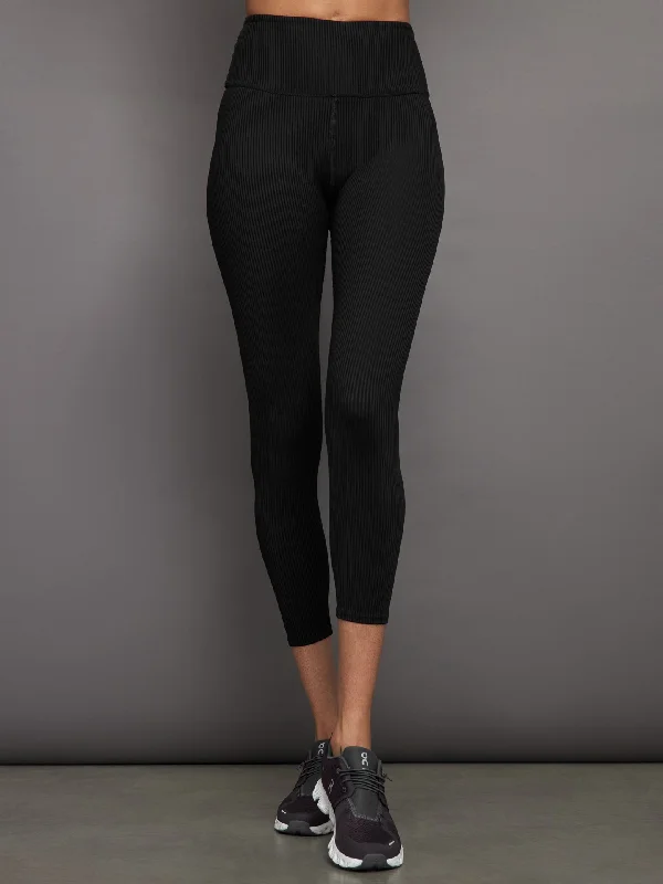 Ribbed 7/8 Legging - Black