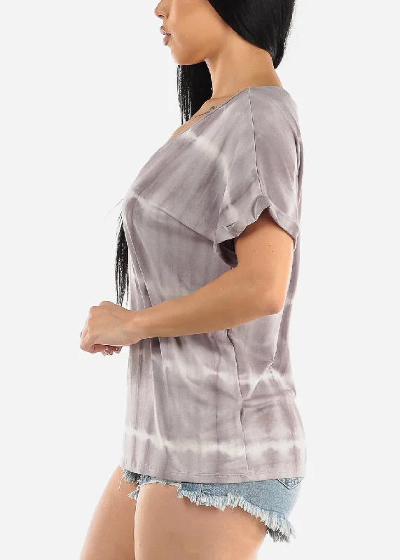 short-sleeve-tie-dye-vneck-top-grey-jt1347gry