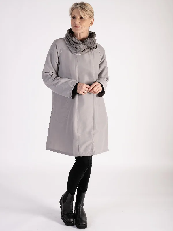 Silver/Taupe Reversible Opera Coat