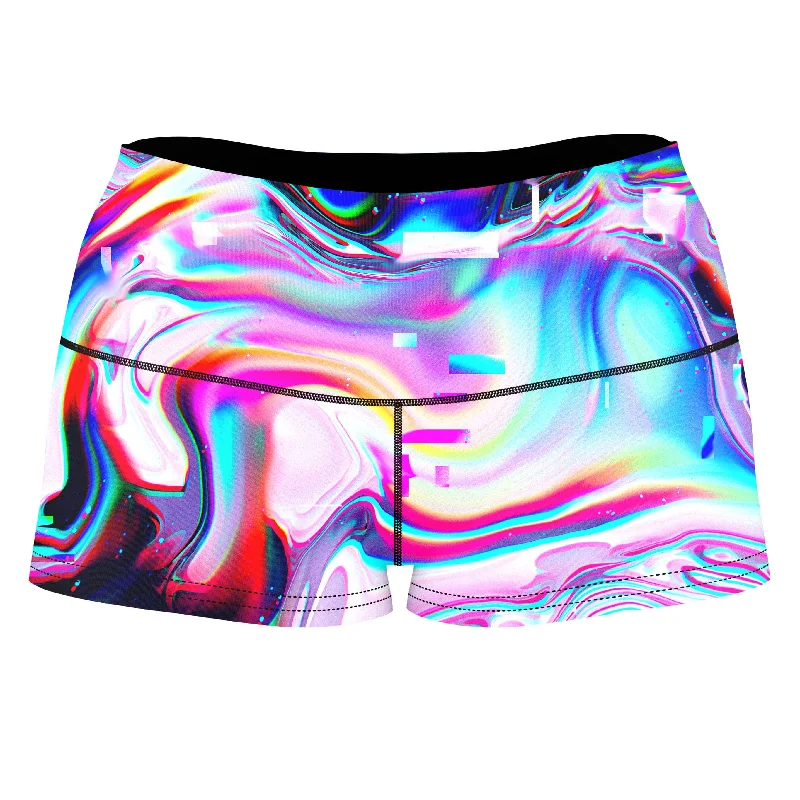 Simulation Break High-Waisted Women's Shorts