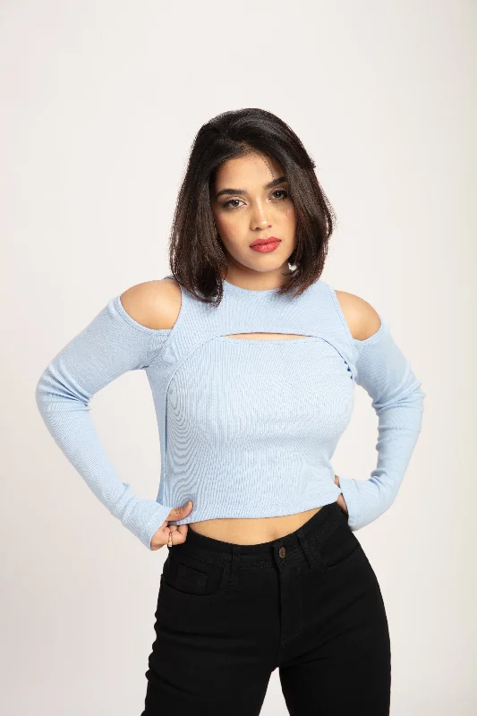 sky-blue-fancy-shoulder-cut-out-long-sleeves-top