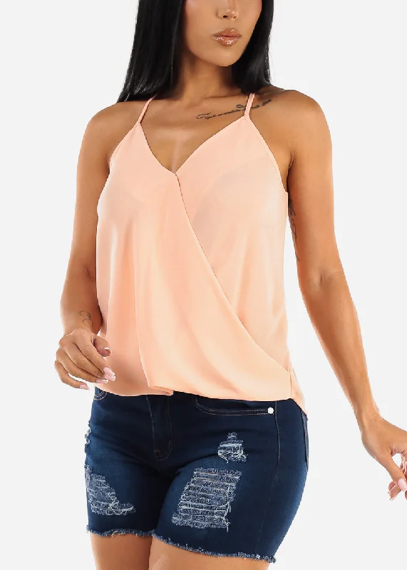 sleeveless-surplice-chiffon-cami-top-peach-t13458peach