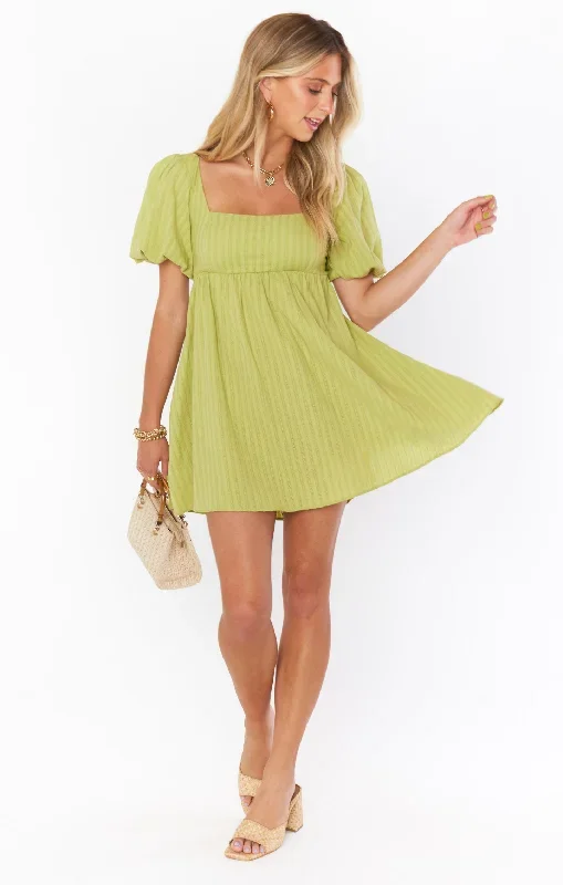 Smitten Babydoll Dress ~ Pear Green