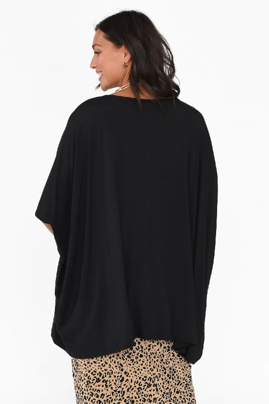 sorronda-black-bamboo-batwing-top