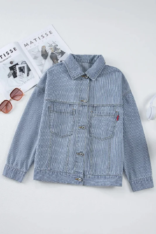 striped-button-up-long-sleeve-denim-jacket