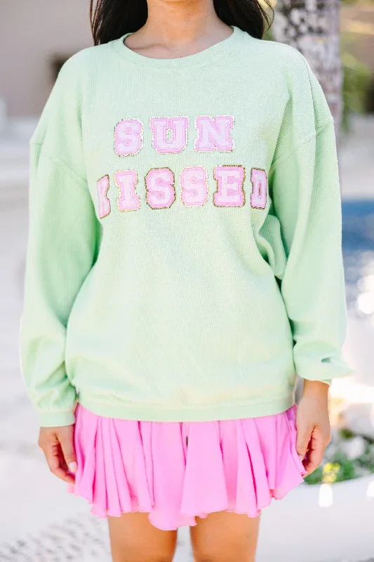 sun-kissed-melon-green-varsity-corded-sweatshirt