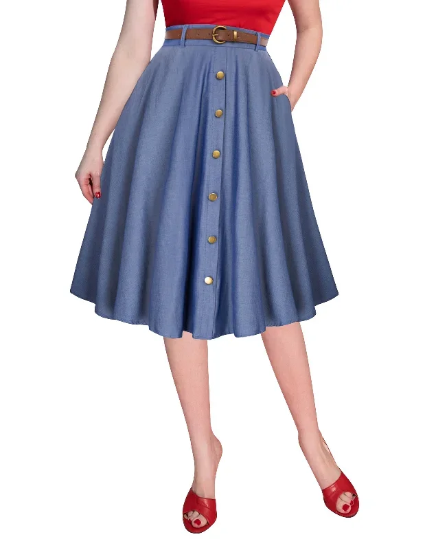 swing-skirt-with-belt-elastic-high-waist-buttons-decorated-skirt-4