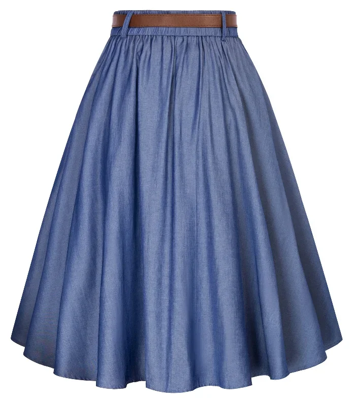 swing-skirt-with-belt-elastic-high-waist-buttons-decorated-skirt-4