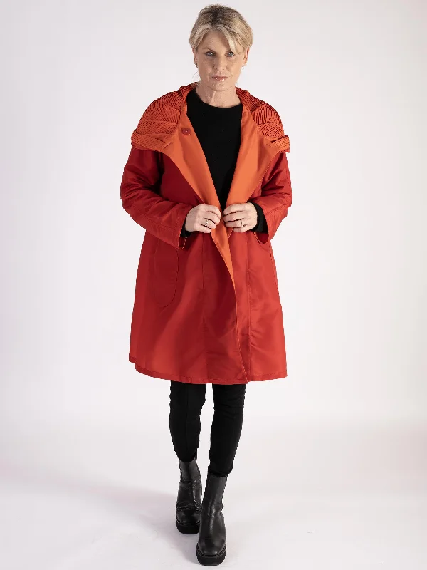 Tang/Raspberry Reversible Opera Coat