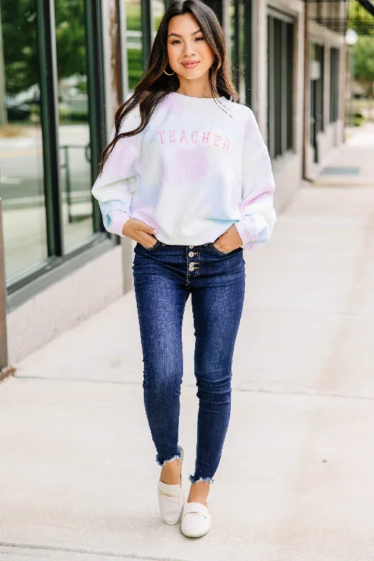 teacher-pink-tie-dye-corded-embroidered-sweatshirt