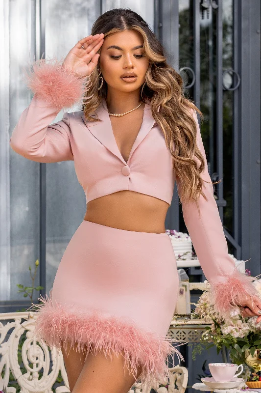 tempting-pink-cropped-blazer-with-feather-trim-on-sleeve-cuff-cl126585030