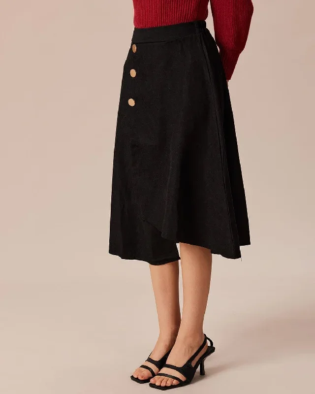 the-black-irregular-hem-a-line-midi-skirt