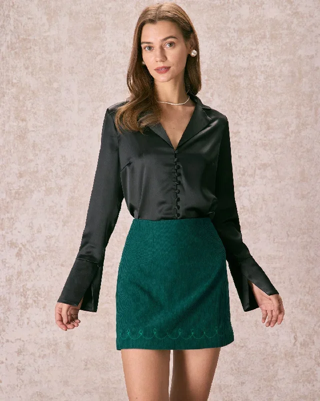 the-dark-green-zipper-corduroy-mini-skirt