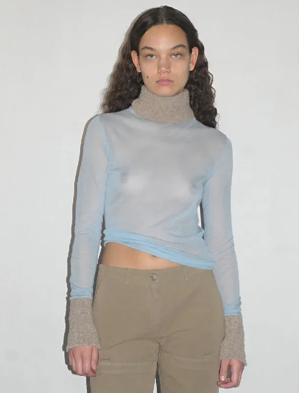 titi-delicate-transparent-high-neck-knitted-top-shearling-neck-cuffs-blue