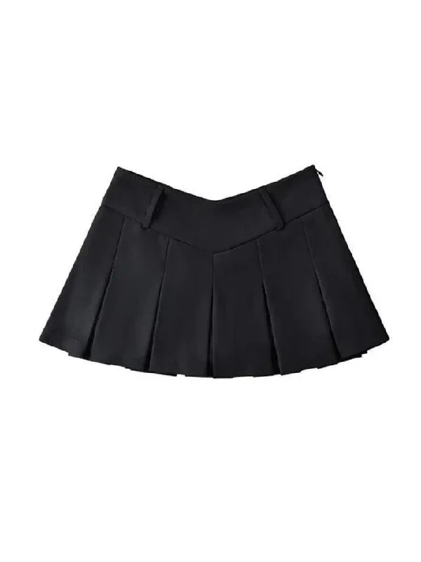 v-cut-pleated-micro-mini-skirt