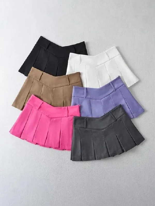 v-cut-pleated-micro-mini-skirt