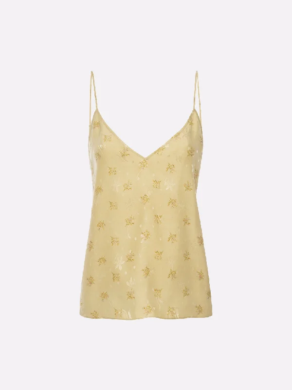 V-Neck Cami Top -- Golden Floral