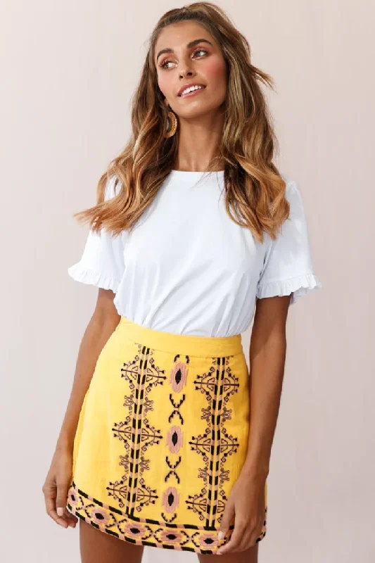 victoire-tribal-print-skirt-yellow-mustard