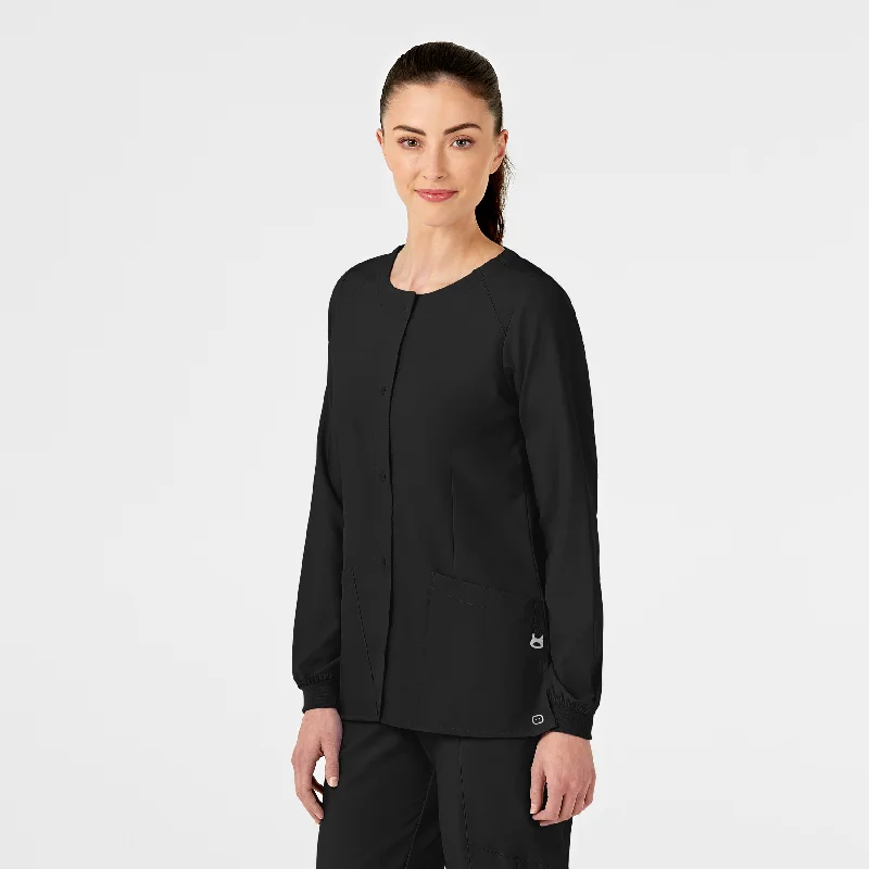 w123-womens-crew-neck-warm-up-scrub-jacket-black