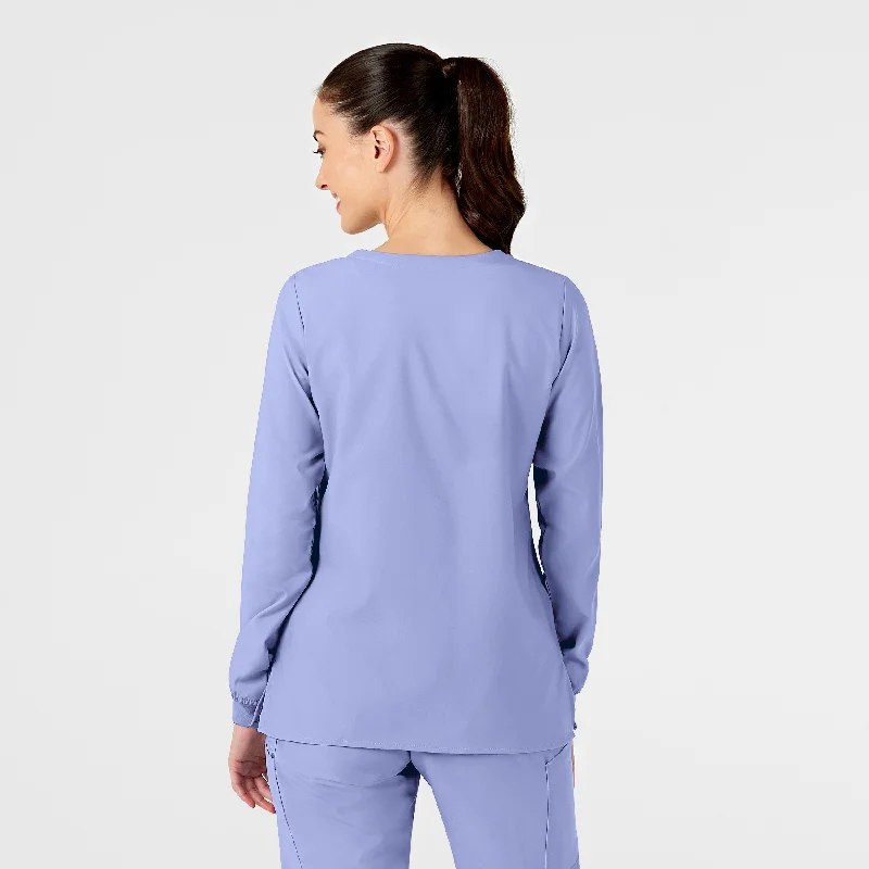 w123-womens-crew-neck-warm-up-scrub-jacket-ceil-blue