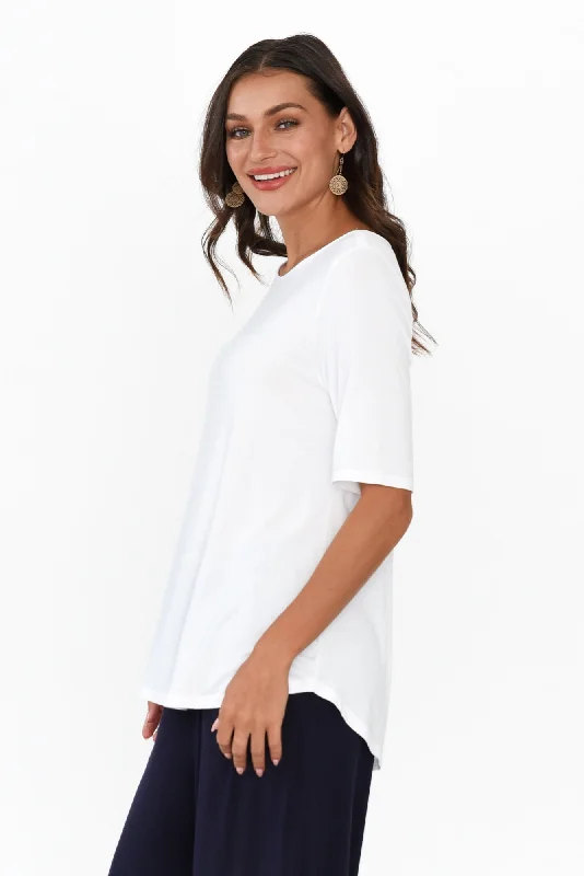 white-half-sleeve-modal-top