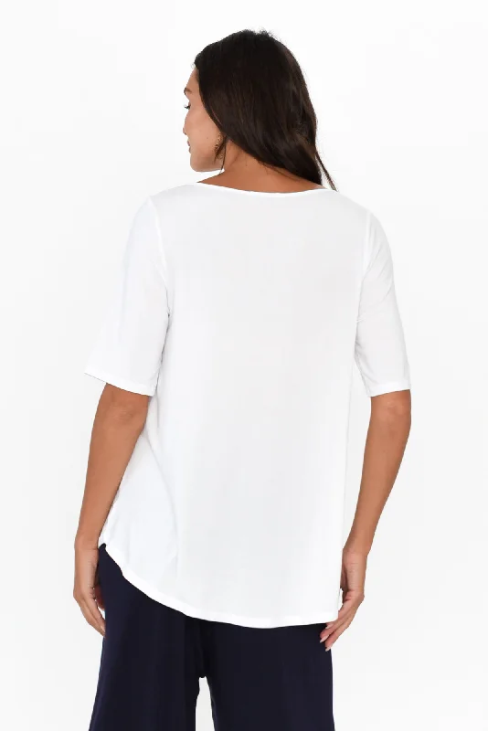 white-half-sleeve-modal-top