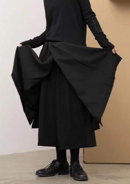 Women Pleated Trendy Fashion New Elastic Waist Wide Leg Pants