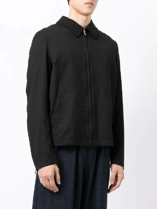 worsted-fabric-dobby-blouson-black